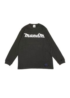 PRINT L/S TEE (SUMI) / ロゴ プリント ロンT