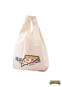 COTTON SHOPPING BAG "TURTLES" (ECRU) / ミュータントタートルズ コラボ エコバッグ