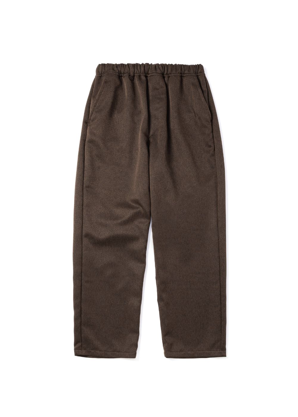 MELANGE TWILL EASY SLACKS (BROWN) / メランジ ツイル イージー スラックス