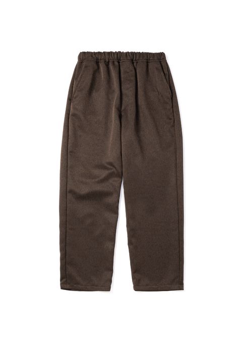 MELANGE TWILL EASY SLACKS (BROWN) / メランジ ツイル イージー スラックス