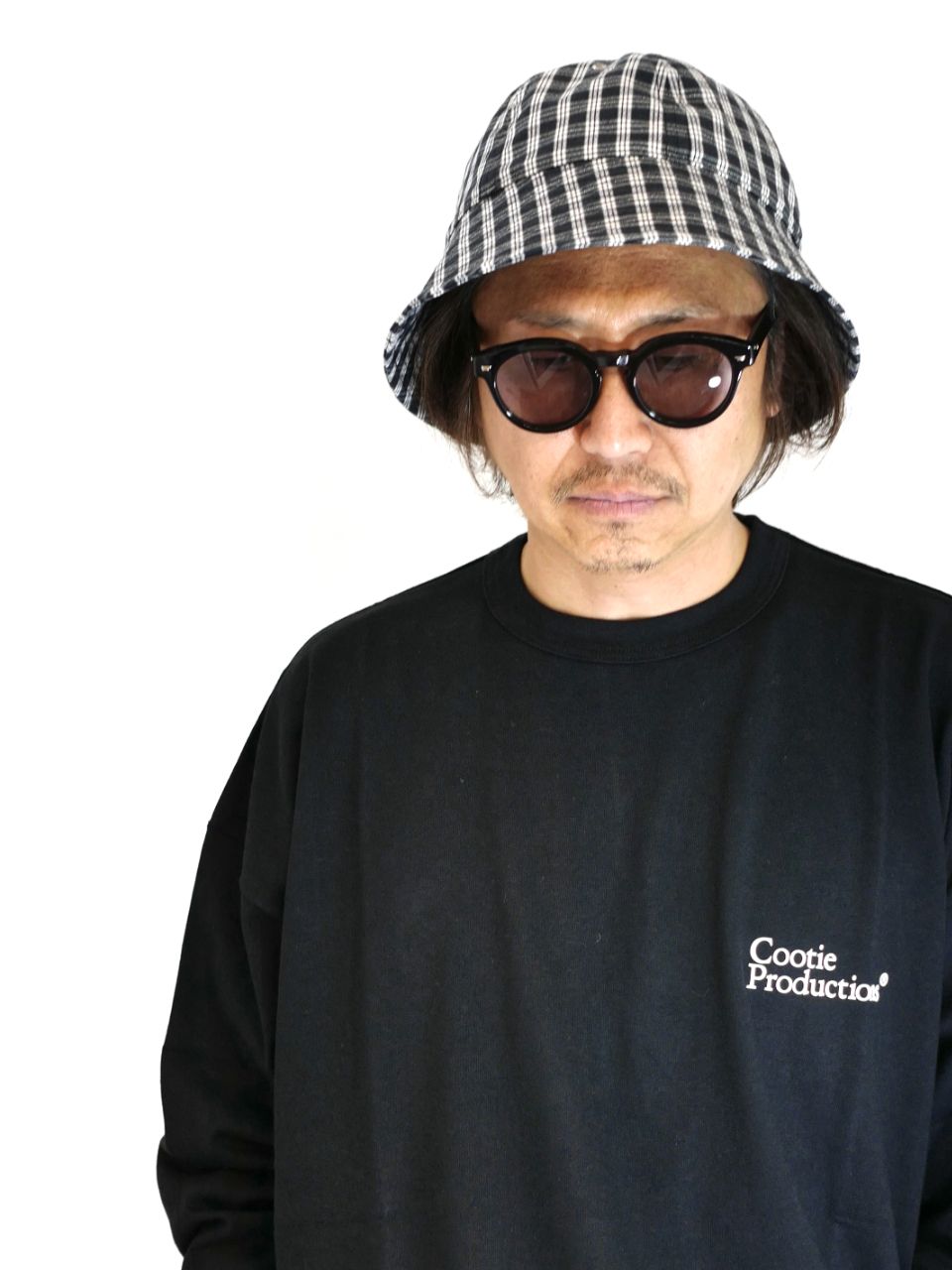 COOTIE PRODUCTIONS - Dobby Check Ball Hat (BLACK) / ドビーチェック 