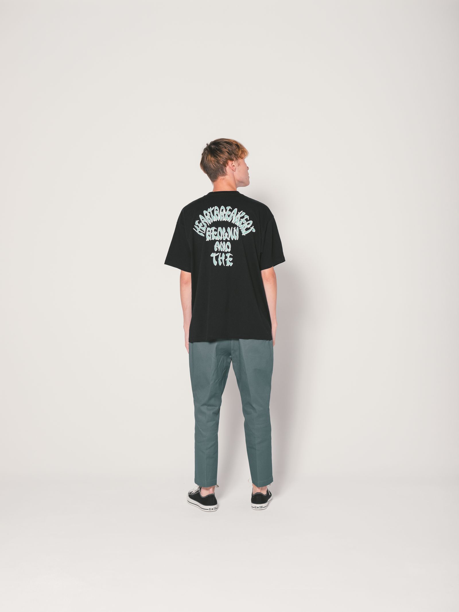 S/S POCKET TEE "PHIL" (BLACK) / ロゴ プリント ポケット Tシャツ