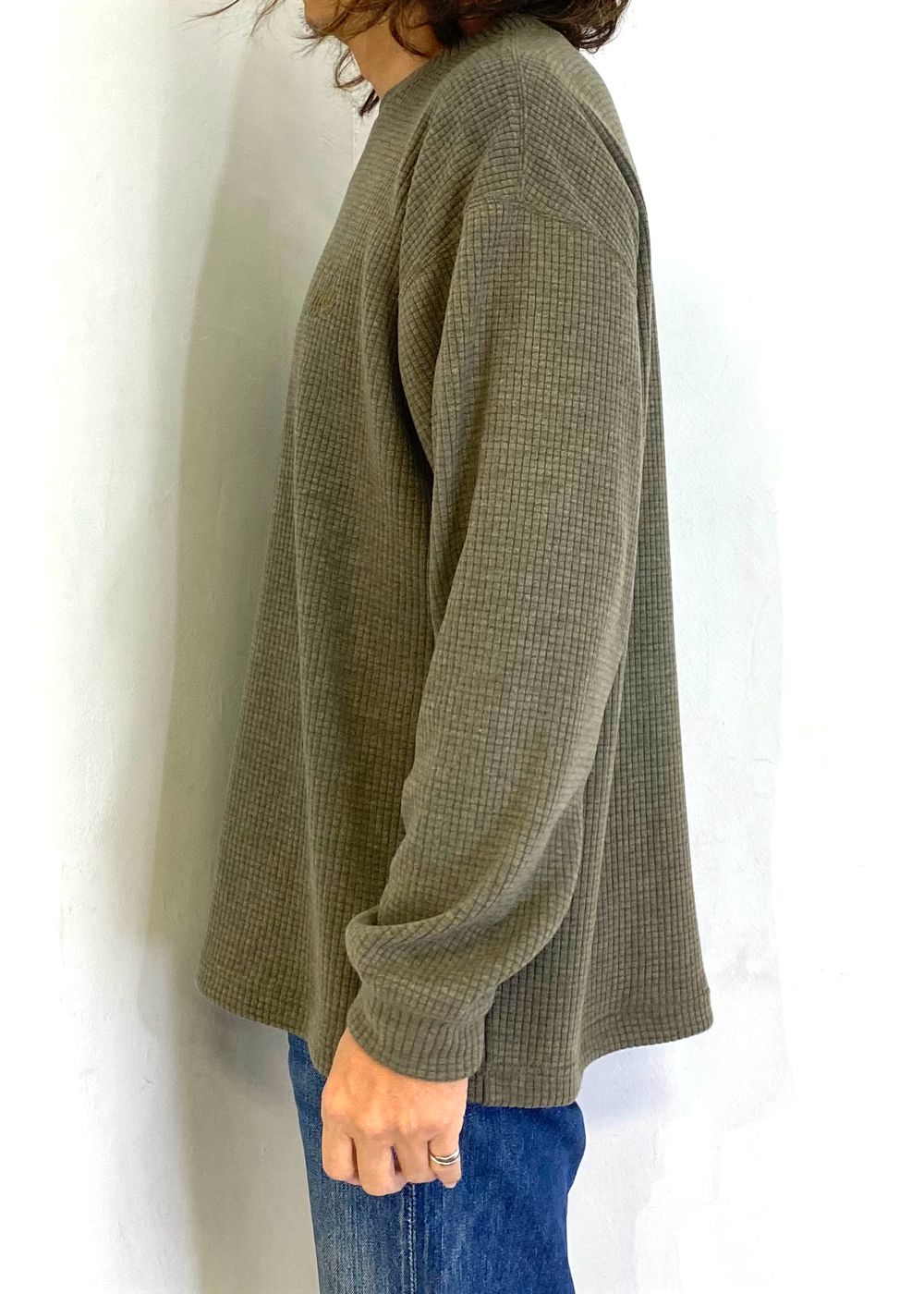 WAFFLE L/S CS (KHAKI) / ワッフル カットソー