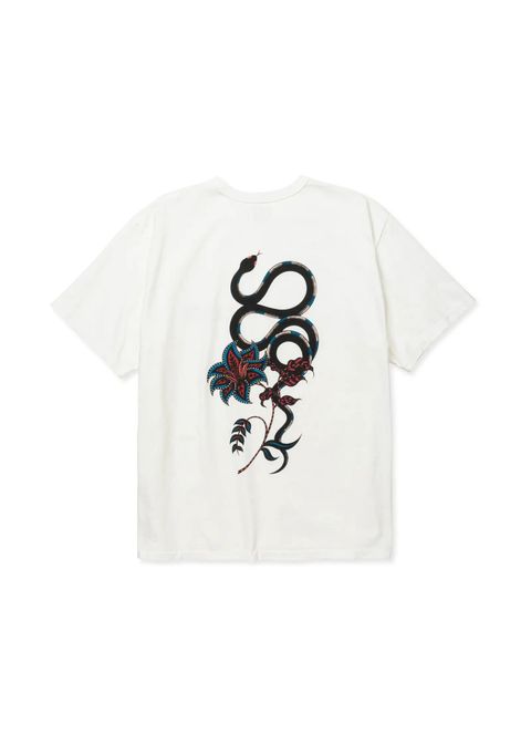 ×MIHO MURAKAMI BINDER NECK SNAKE VINTAGE TEE (WHITE) / ×MIHO MURAKAMI コラボ Tシャツ