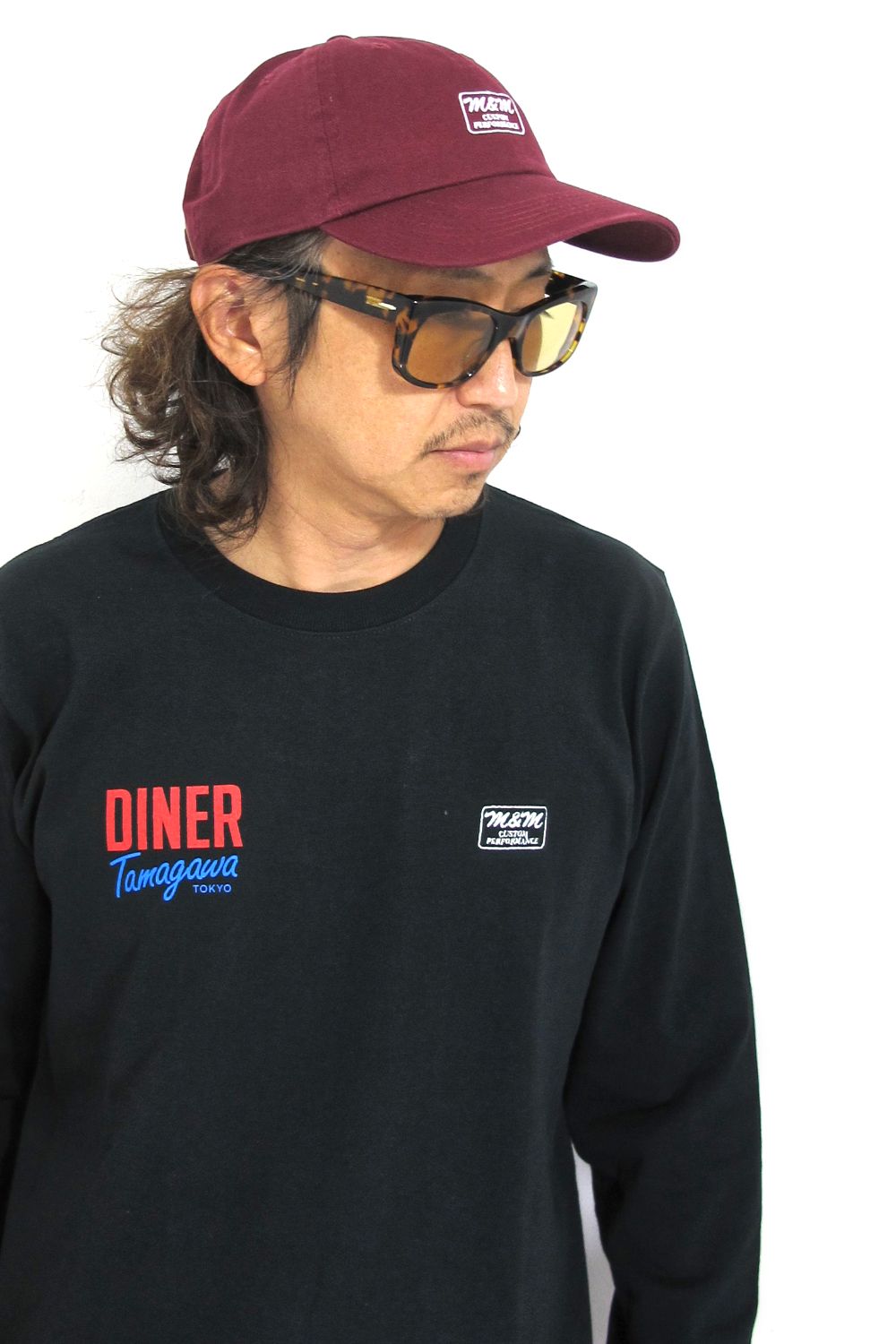 COTTON CAP (BURGUNDY) / ×TAMAGAWA DINER コラボキャップ