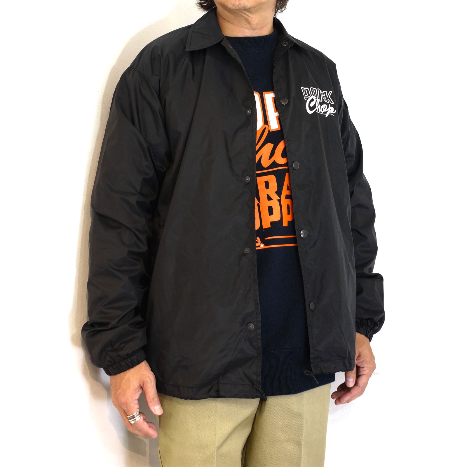 PORKCHOP GARAGE SUPPLY - MASA SCULP COACH JKT B (BLACK) / マサスカルプ コラボ オリジナル  コーチジャケット | LOOPHOLE