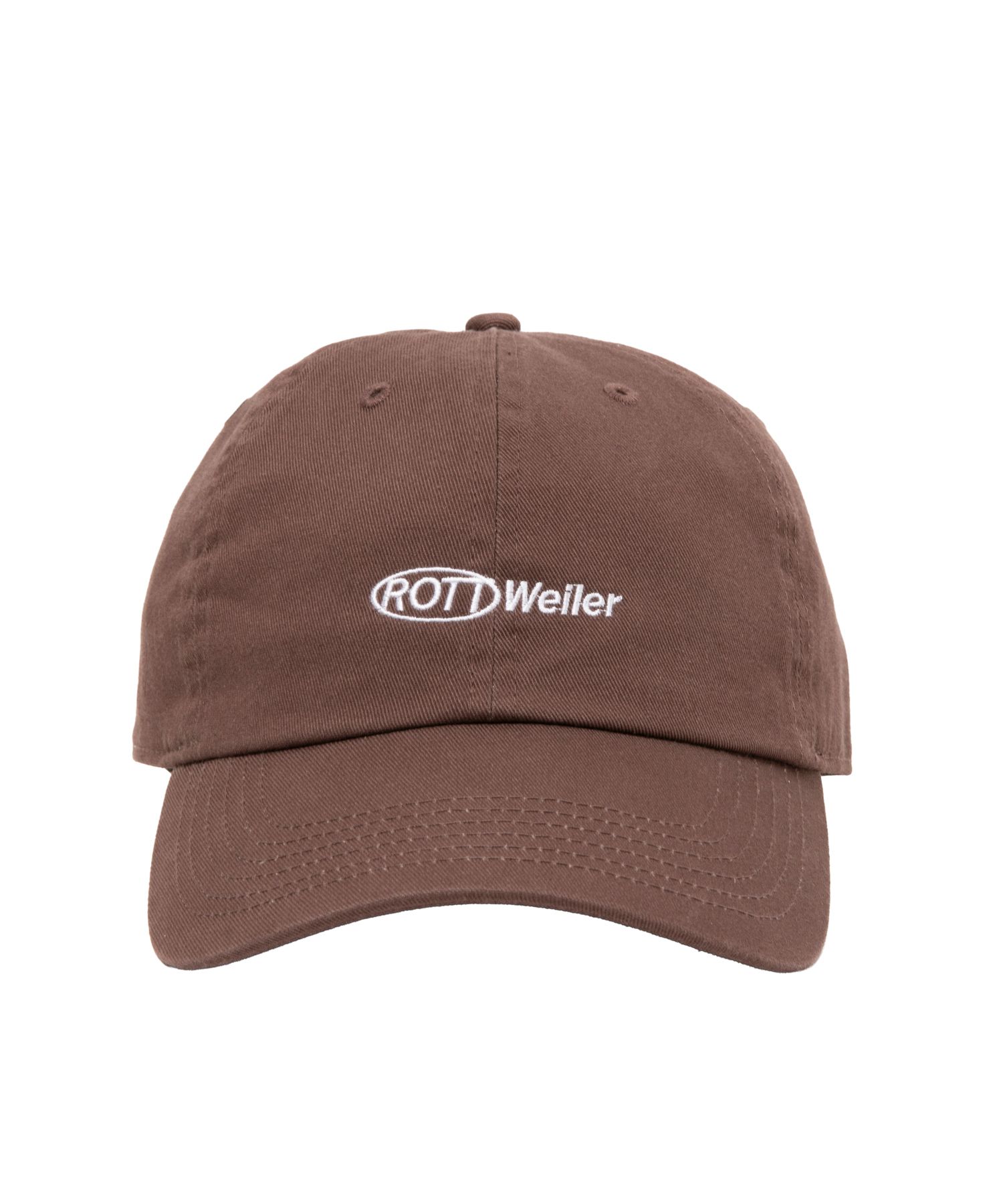 RW CAP (BROWN) / ロゴ刺繍 ダッド キャップ。