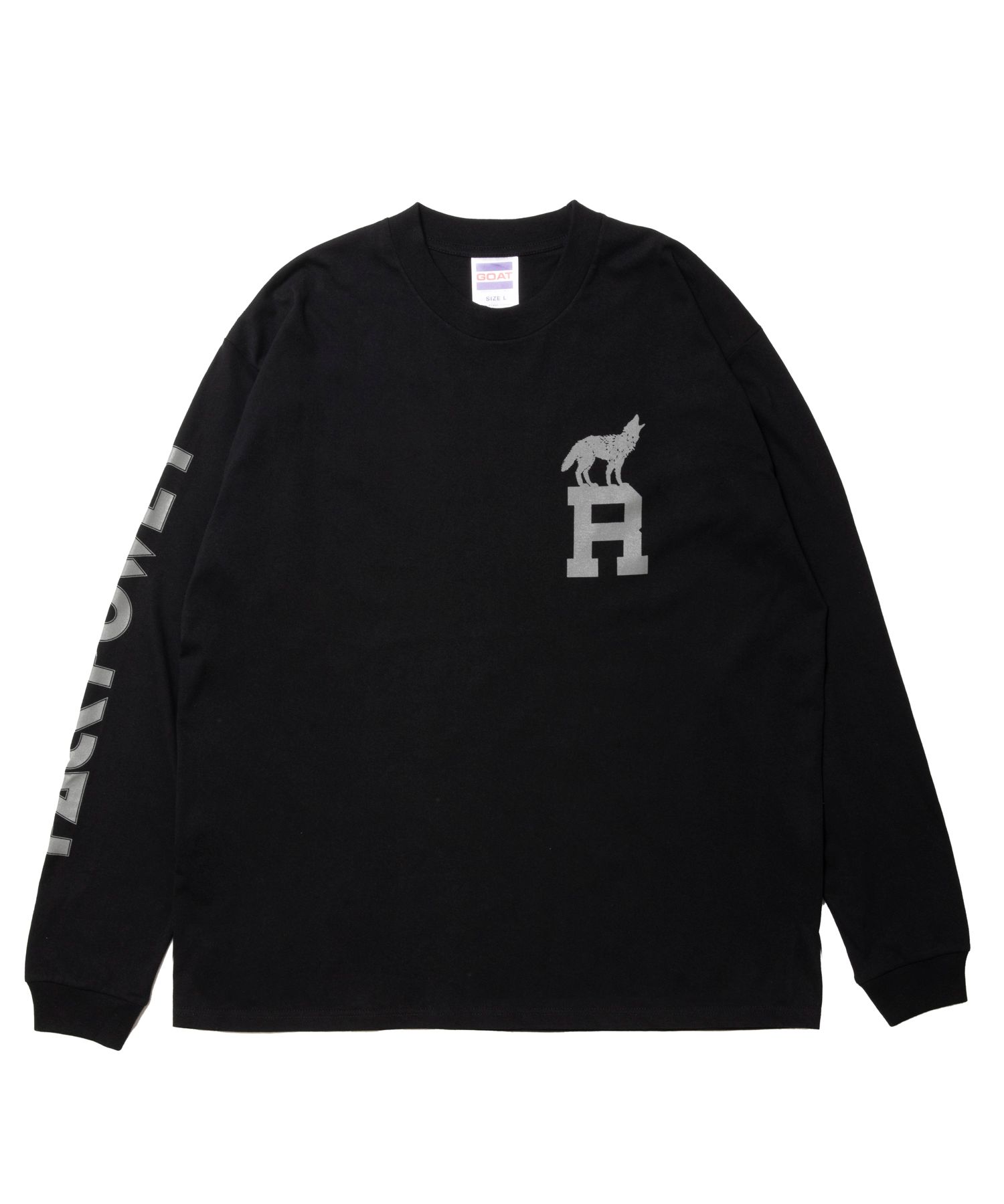 DOG LOGO LS TEE (BLACK) / ドッグ ロゴ プリント Tシャツ