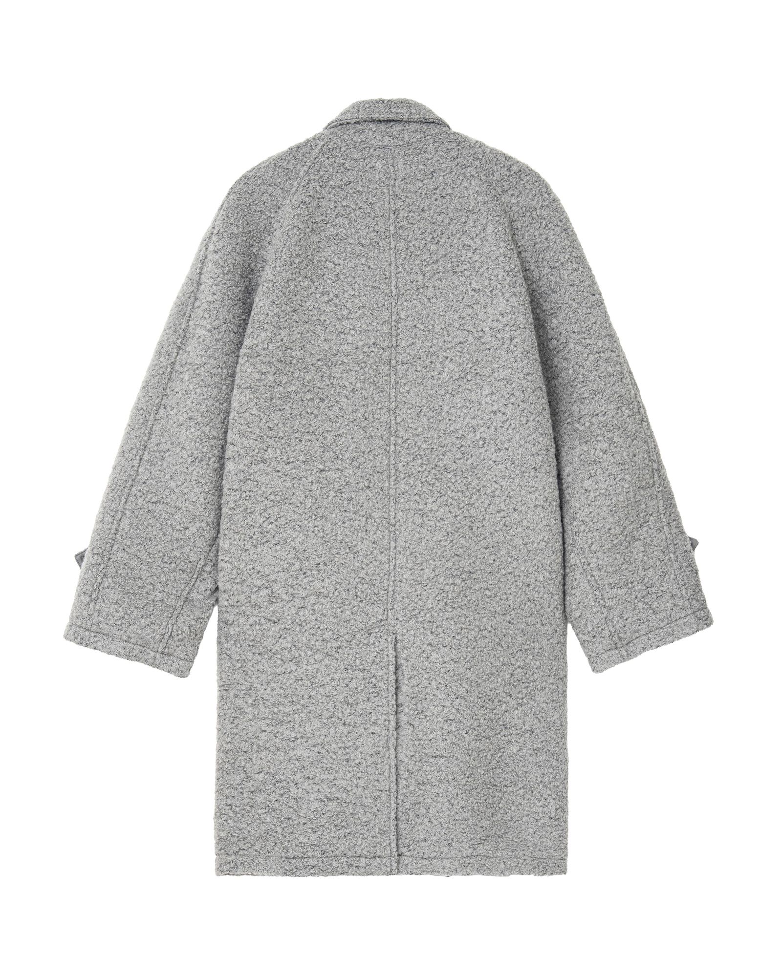 WOOL BALMACAAN COAT "Balmacaan" (GRAY) / ウール バルマカーン コート