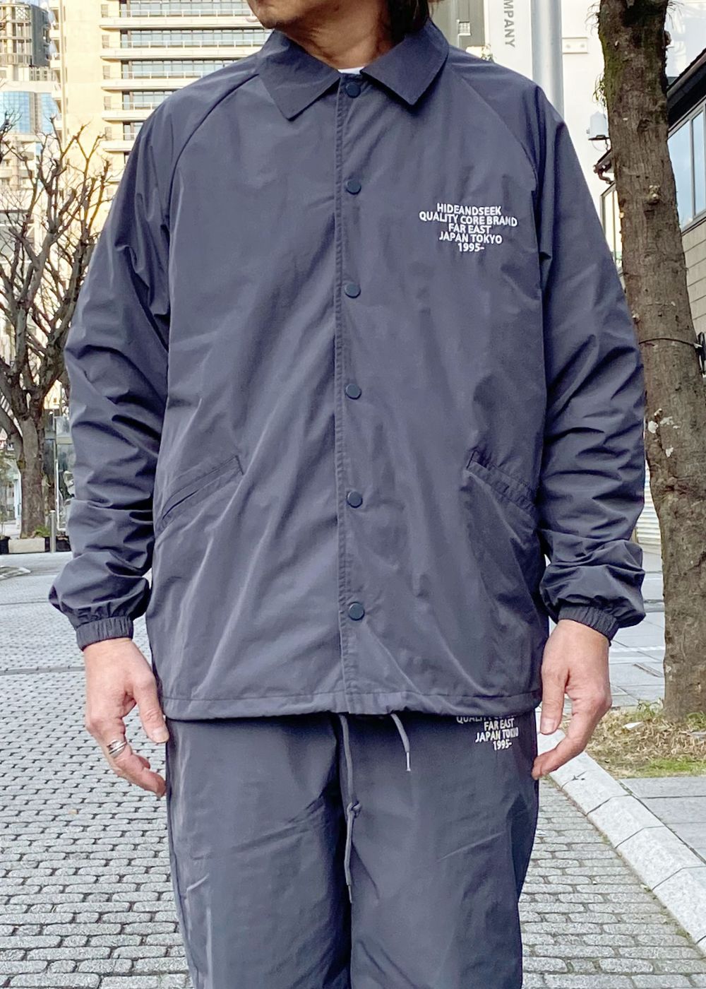 Coaches Jacket (CHARCOAL GRAY) / ナイロン コーチ ジャケット / セットアップ可能