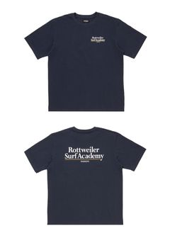 R9 SURF ACADEMY SS TEE (NAVY) /  オリジナル ロゴプリント Tシャツ