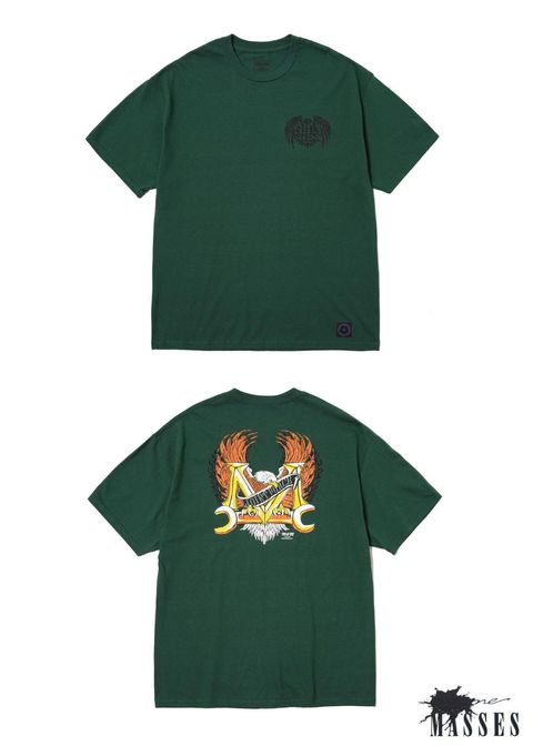 ×MASSES T-SHIRT EAGLE (GREEN) / マシス コラボレーション プリントT