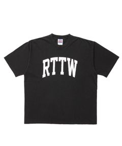 RTTW PIGMENT TEE (CHARCOAL) / カレッジロゴ プリント Tシャツ
