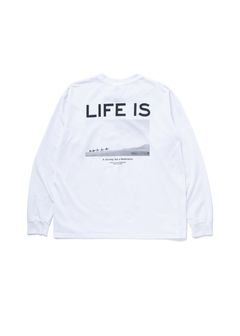 L/S PHOTO PRINT T "TRE" (WHITE) /  フォトプリント ロング Tシャツ