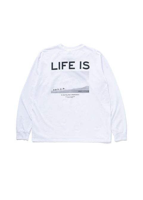 L/S PHOTO PRINT T "TRE" (WHITE) /  フォトプリント ロング Tシャツ