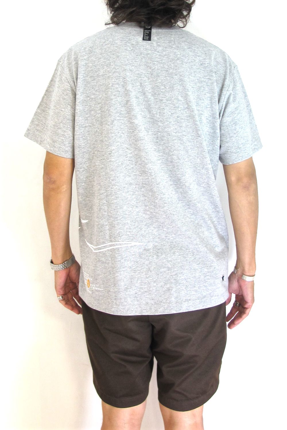 PRINT S/S TEE (GRAY) / アンライバルド コラボT