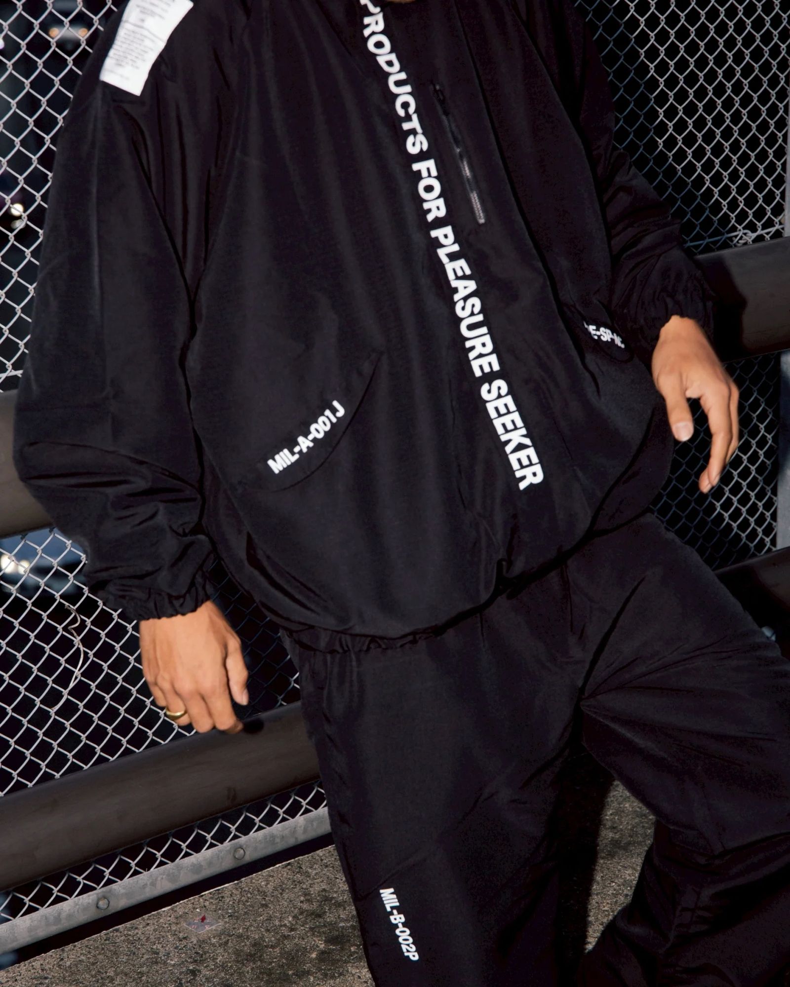 【ラスト1点】MIL SEEKERS NYLON JACKET (BLACK) / リップストップ ナイロン トラック ジャケット / セットアップ可能