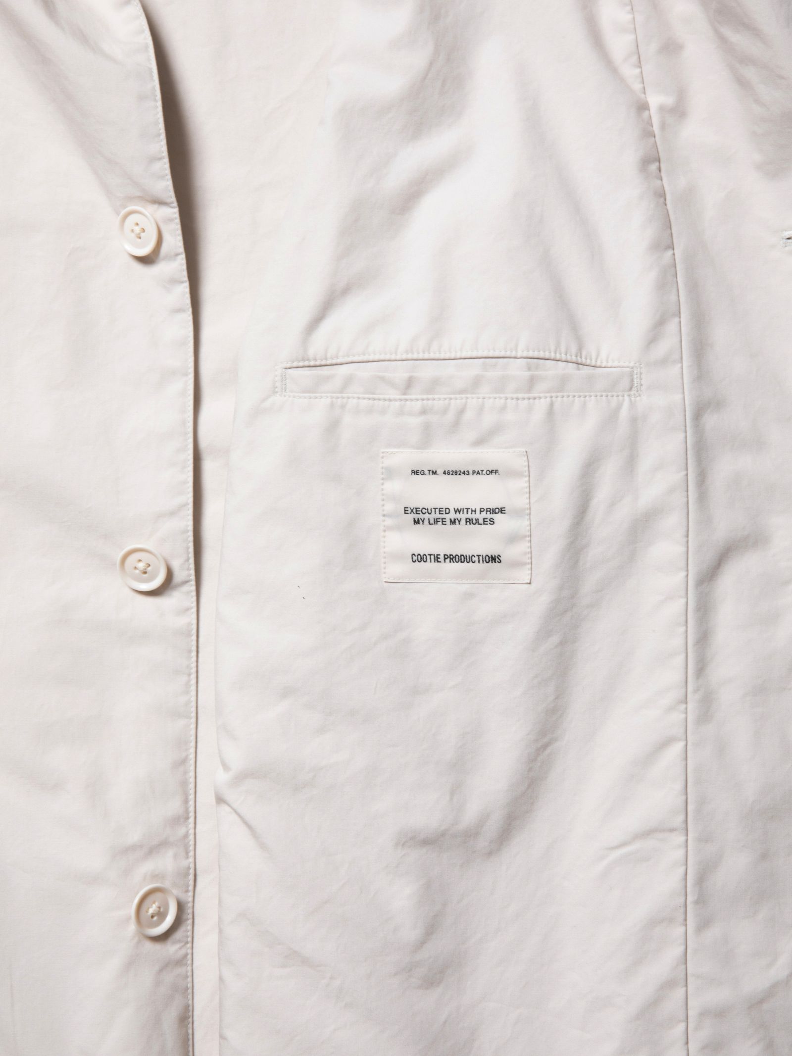 COOTIE PRODUCTIONS - PADDED BAL COLLAR COAT (IVORY) / コットンバル