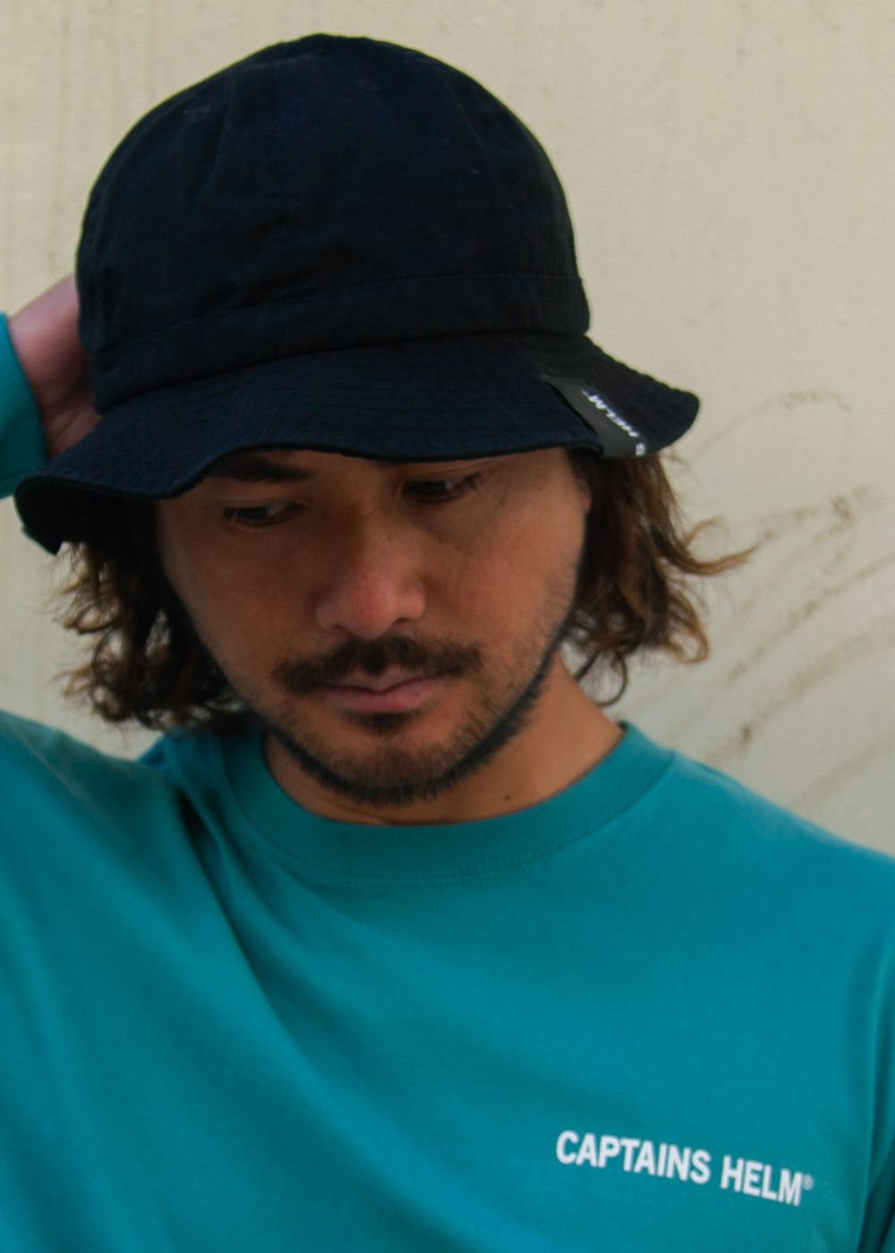 TRADEMARK LOGO BALL HAT (BLACK) / ロゴ刺繍 ボール ハット