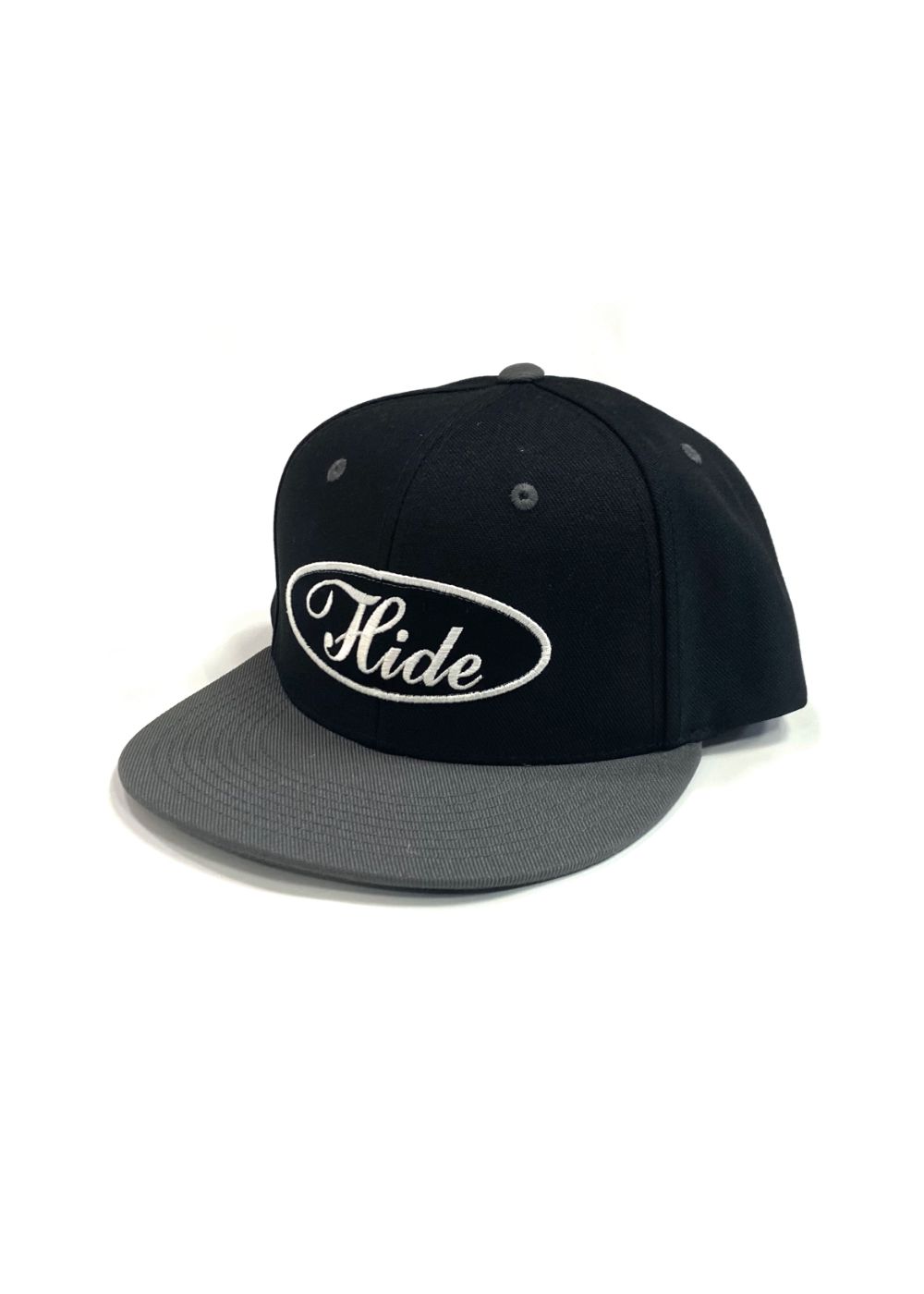 HIDE AND SEEK - Patch Baseball CAP (BLACK×CHACOAL GRAY