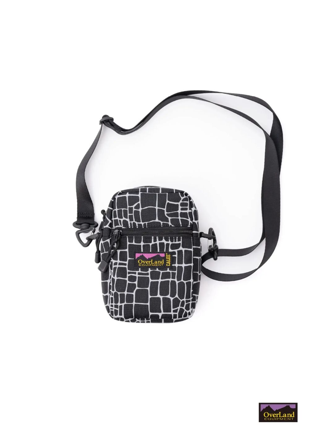 ×OVERLAND REFLECTOR SPIDER WEB POUCH BAG (BLACK) / オーバーランド コラボ ポーチ