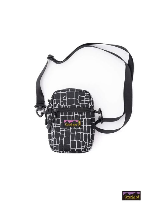 ×OVERLAND REFLECTOR SPIDER WEB POUCH BAG (BLACK) / オーバーランド コラボ ポーチ