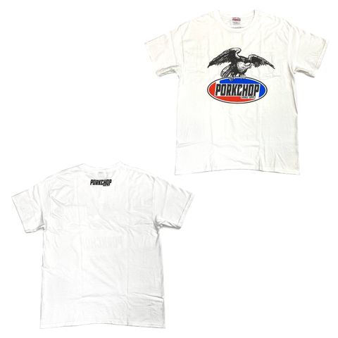 【ラスト1点】EAGLE LOGO POCKET TEE (WHITE) / ロゴ プリント ポケットTシャツ