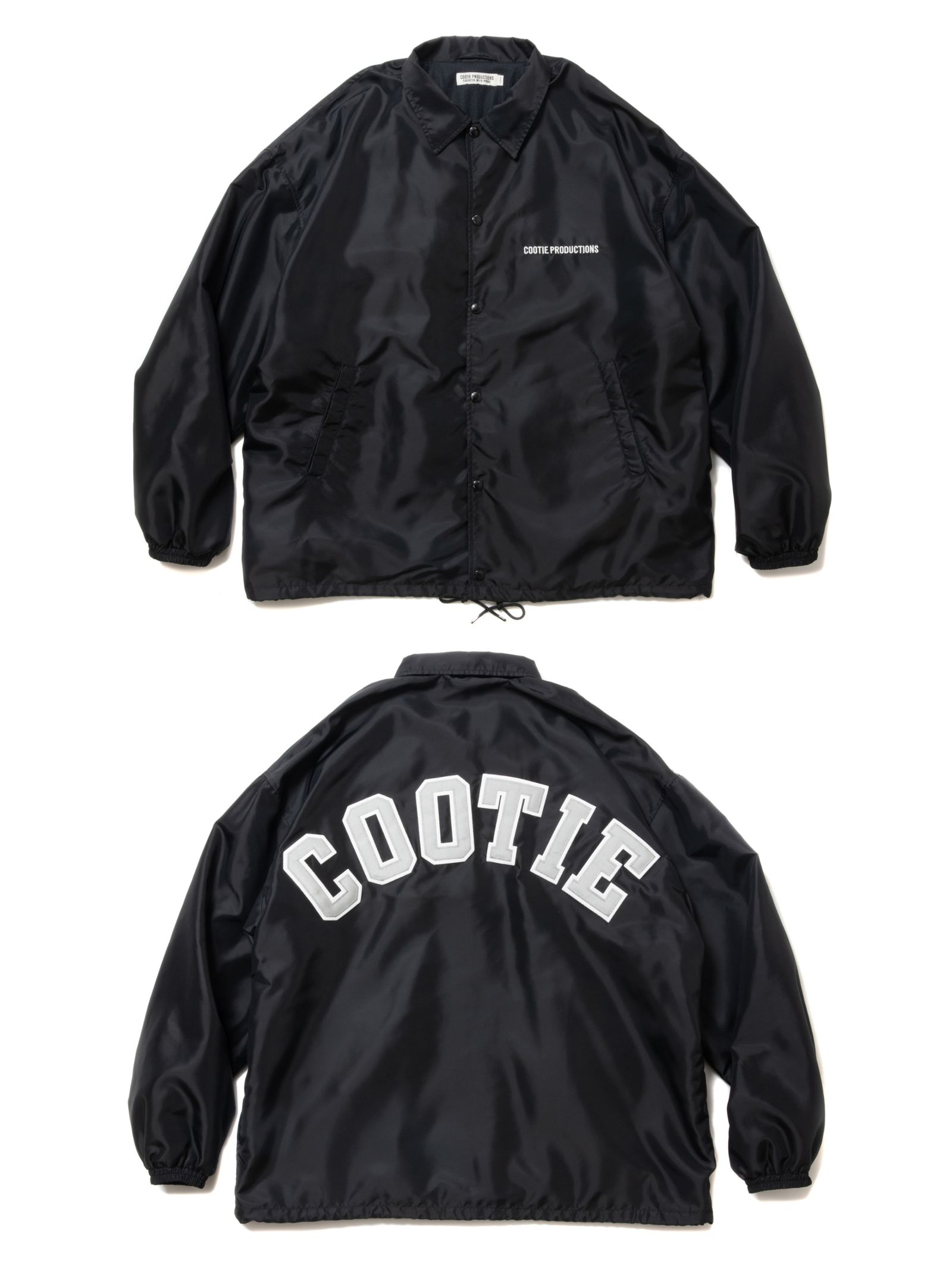 COOTIE PRODUCTIONS - Nylon Coach Jacket (BLACK) / ロゴワッペン