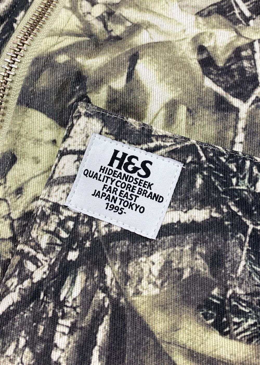 Camo Zip Work Vest (BEIGE CAMO) / オリジナル カモフラージュ ワークベスト / セットアップ可能