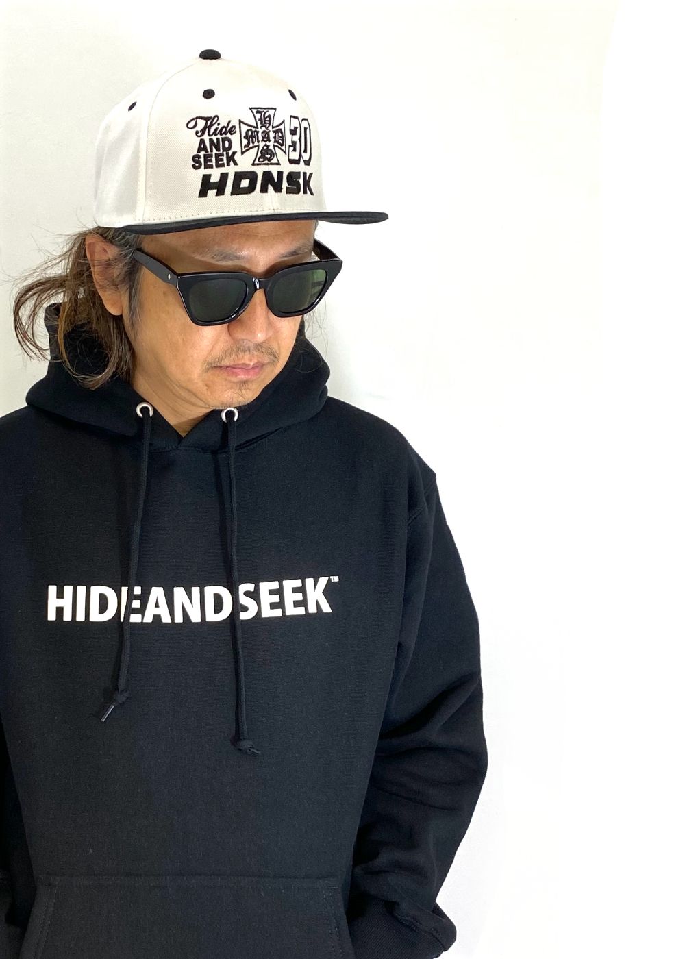 【ラスト1点】30 Baseball CAP (WHITE) / 刺繍ロゴ ベースボールキャップ