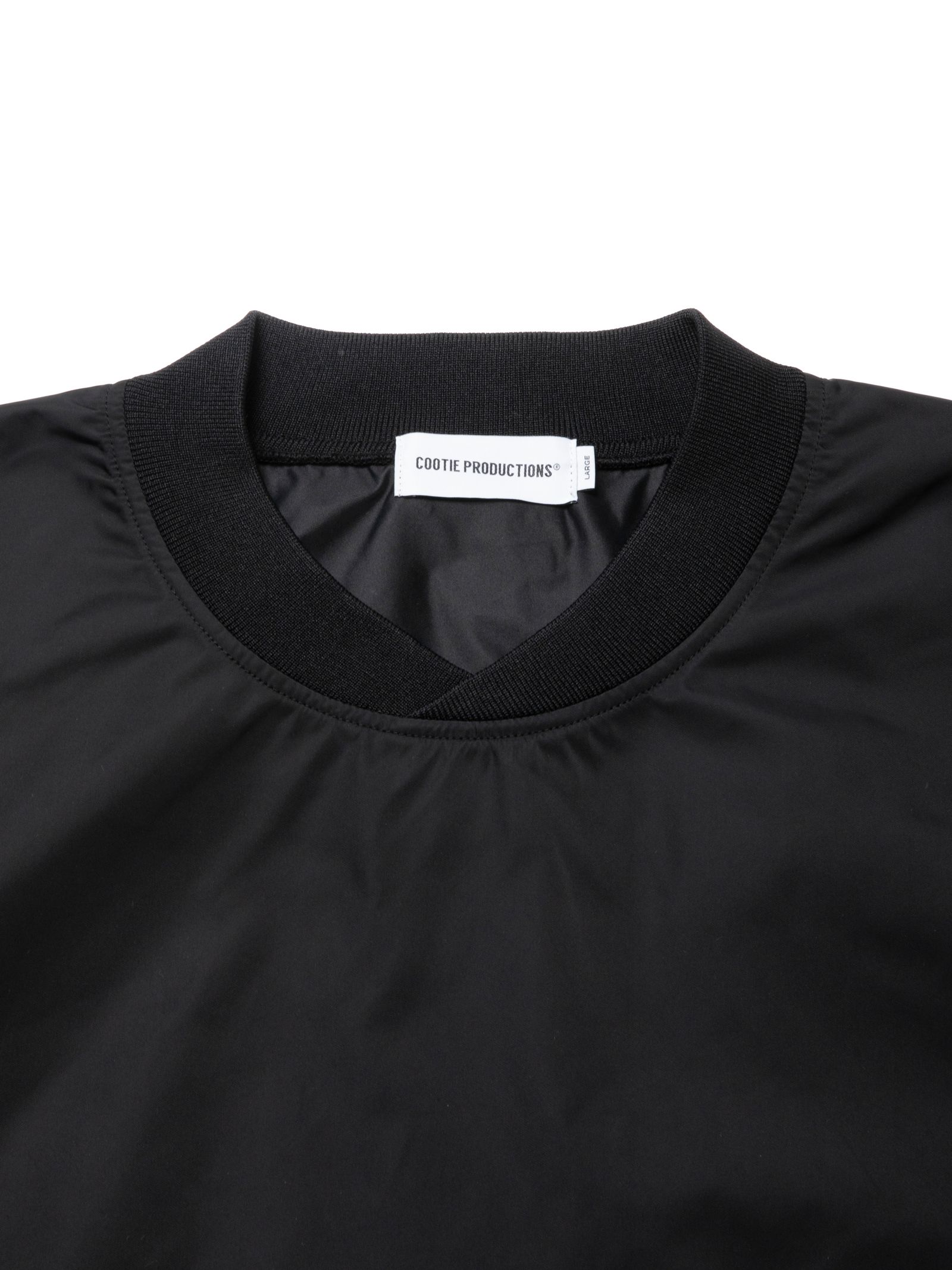 COOTIE PRODUCTIONS - Memory Polyester Twill Football Top (BLACK) / ポリエステルツイル  フットボール ジャージ | LOOPHOLE