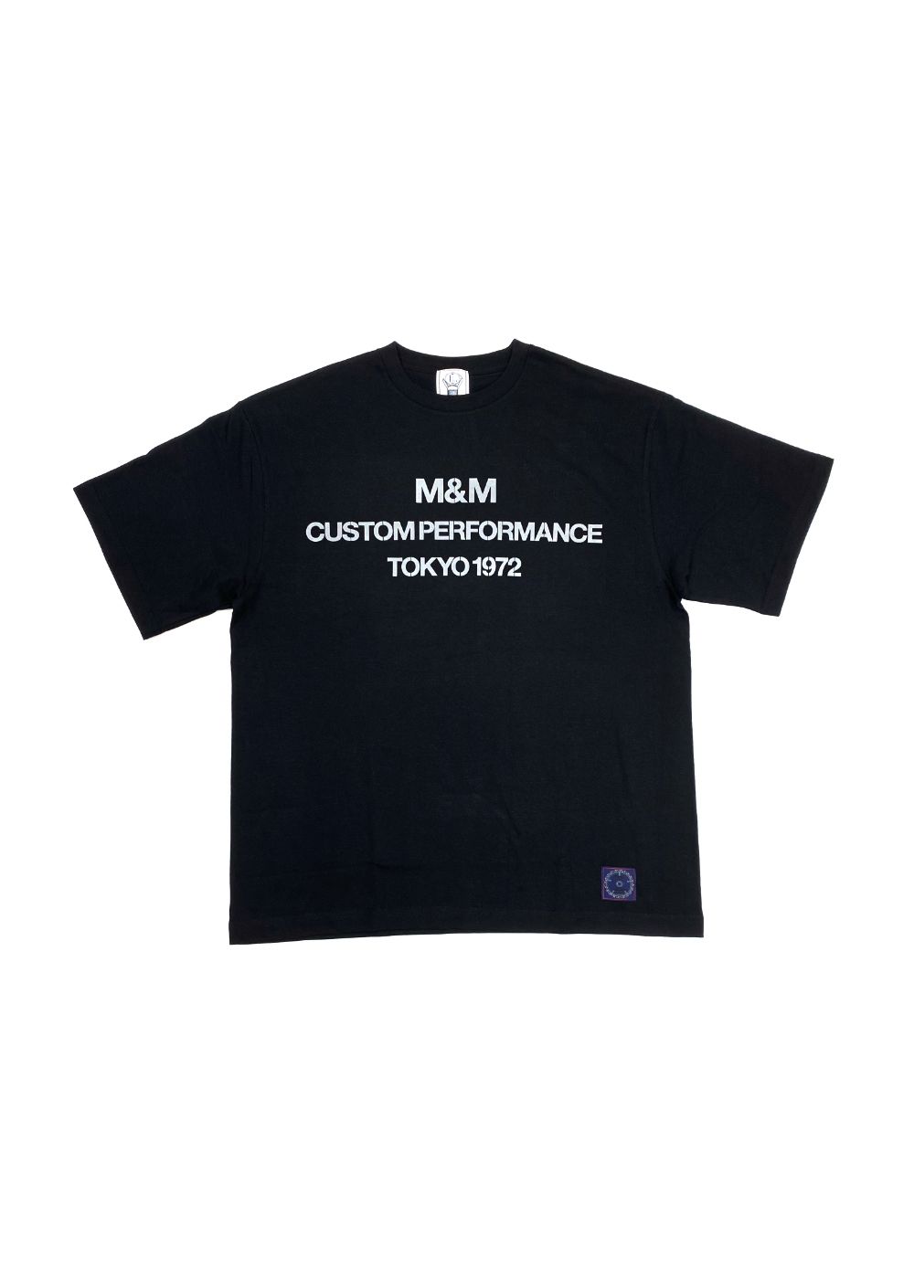 【ラスト1点】PRINT TEE (BLACK) / ステンシル ロゴ プリント Tシャツ