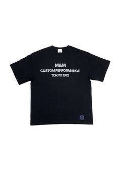 【ラスト1点】PRINT TEE (BLACK) / ステンシル ロゴ プリント Tシャツ