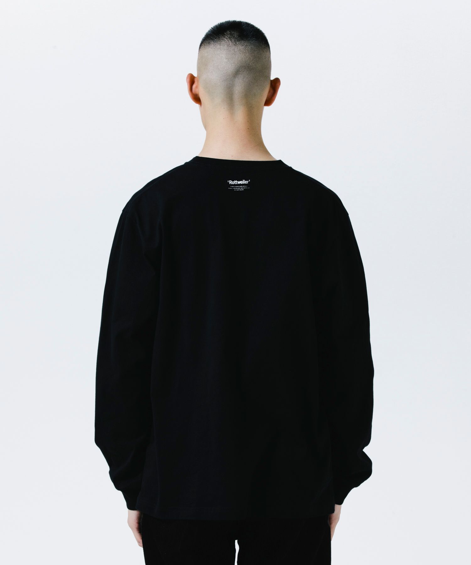R9 BASIC LS TEE (BLACK) /  オリジナル ロゴプリント Tシャツ