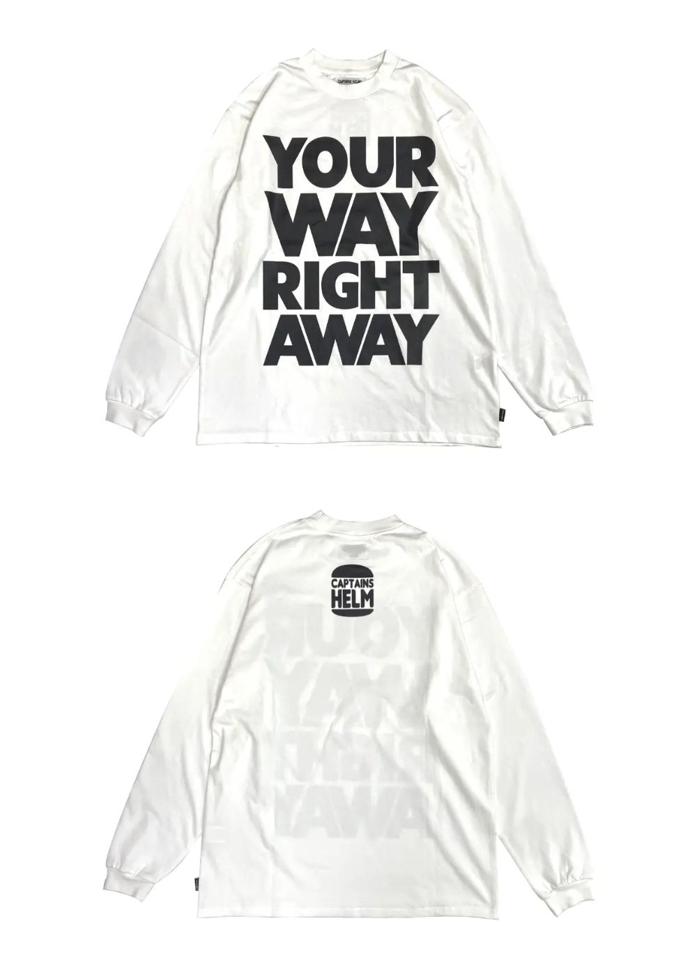 Y.W.R.A. LS TEE (WHITE) / オリジナル プリントロンT