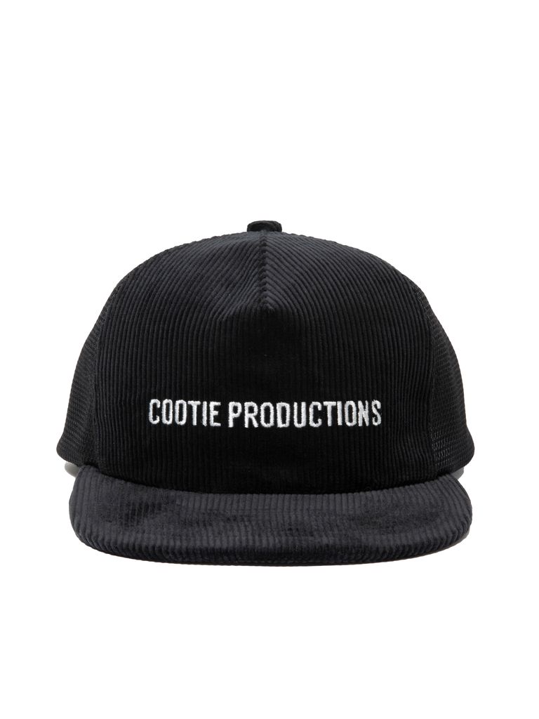 COOTIE PRODUCTIONS - Corduroy 5 Panel Mesh Cap (BLACK 
