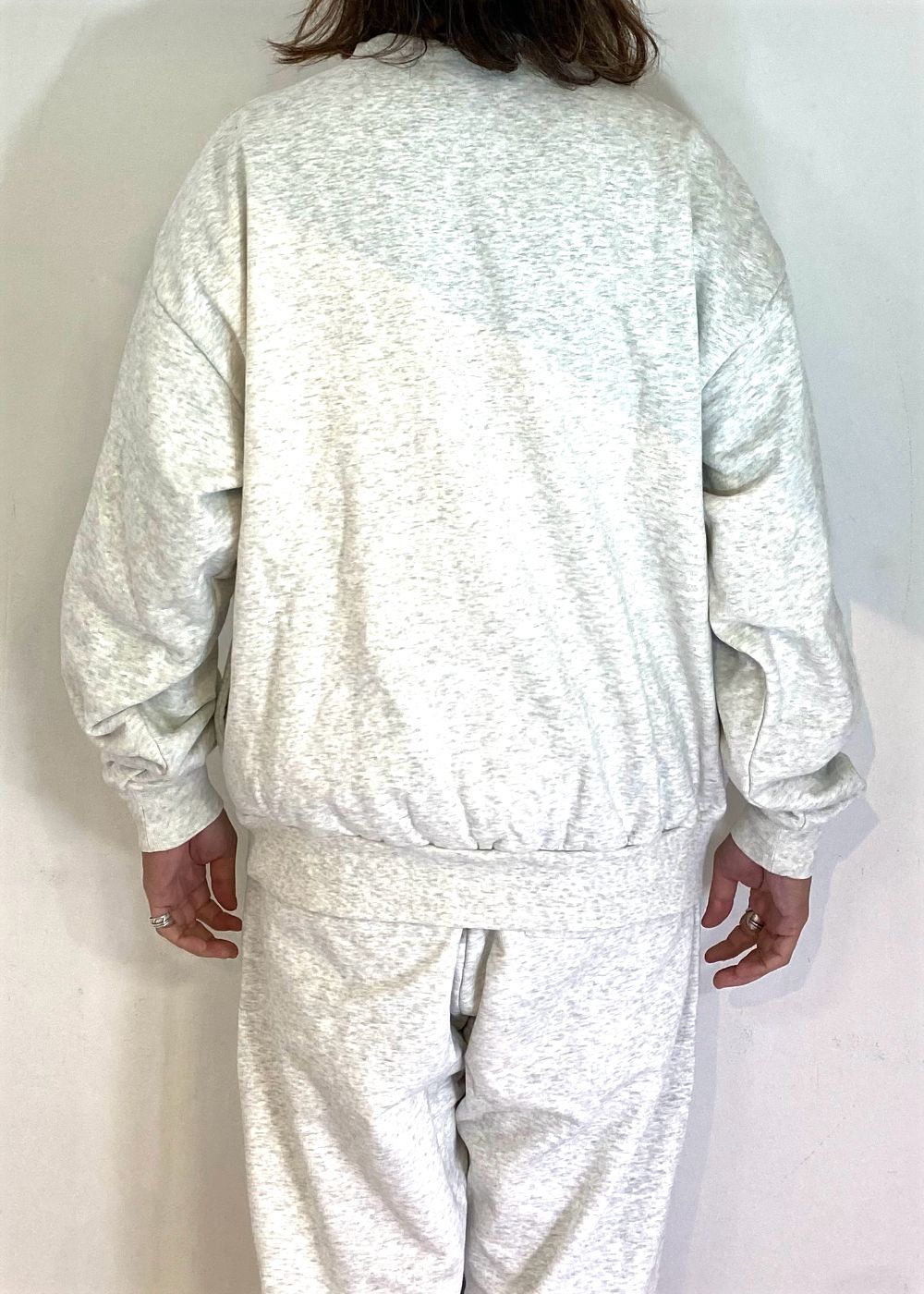 College Sweat Shirt (LIGHT GRAY) / オリジナル セットアップ クルーネック スウェット / セットアップ可能