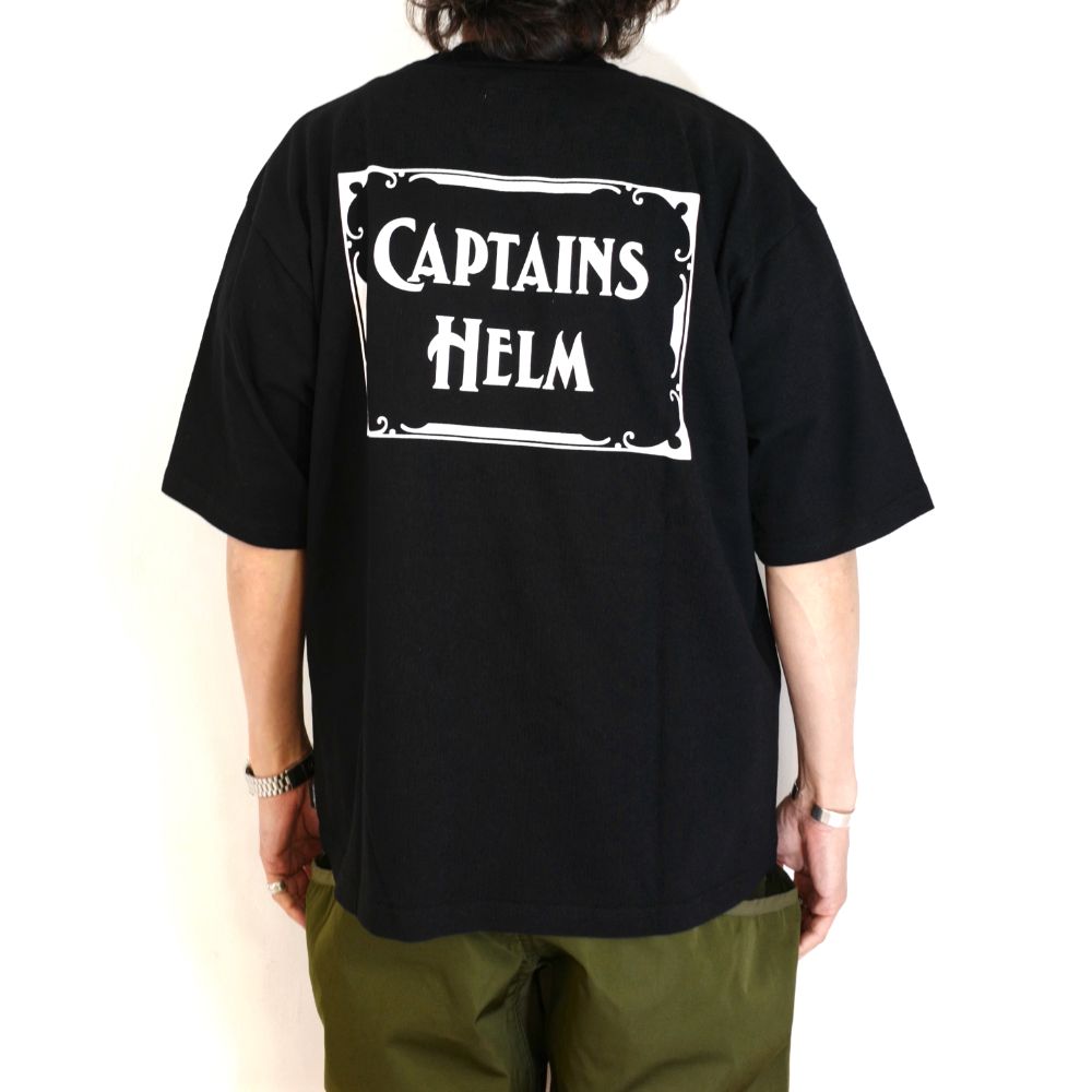 CAPTAINS HELM - LOGO&MASK TEE (BLACK) / ロゴ&マスク プリントTee