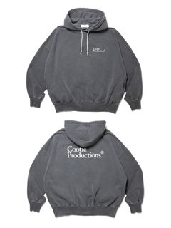 COOTIE PRODUCTIONS - Pigment Dyed Open End Yarn Sweat Hoodie  
