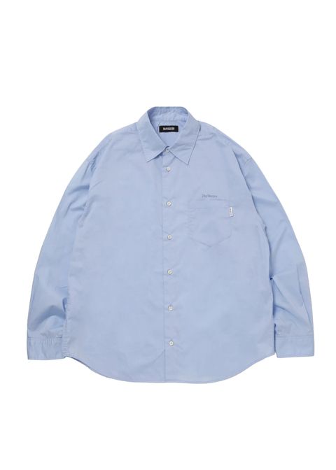 R9 TYPEWRITER SHIRT (SAX) / タイプライター レギュラー カラー シャツ