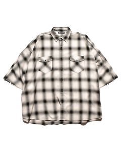 MINEDENIM - Ombre Check Square Big Western SH (WPT) / スクエア 