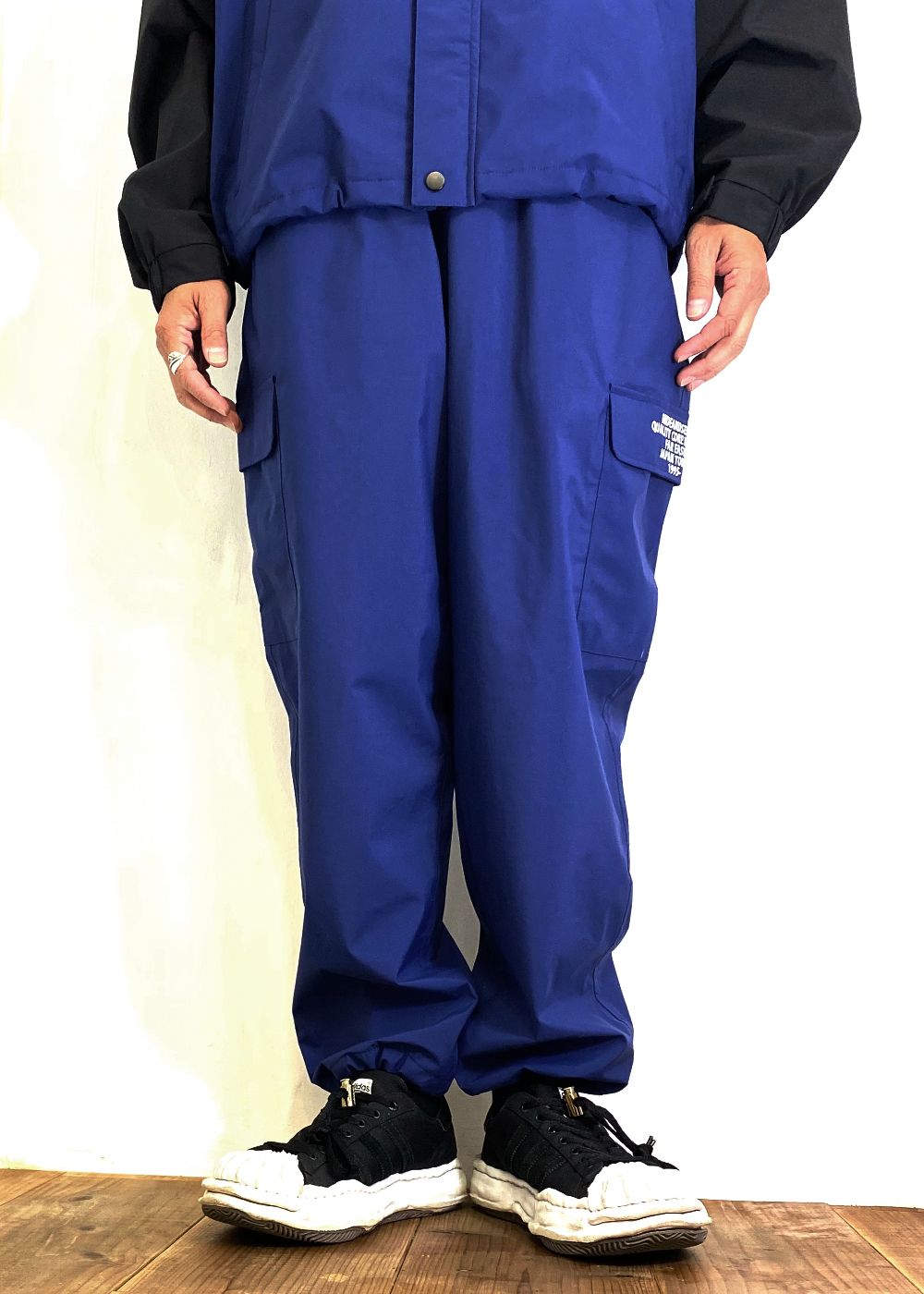 Nylon 6P Pant (NAVY) / ナイロン 6ポケット トラックパンツ / セットアップ可能