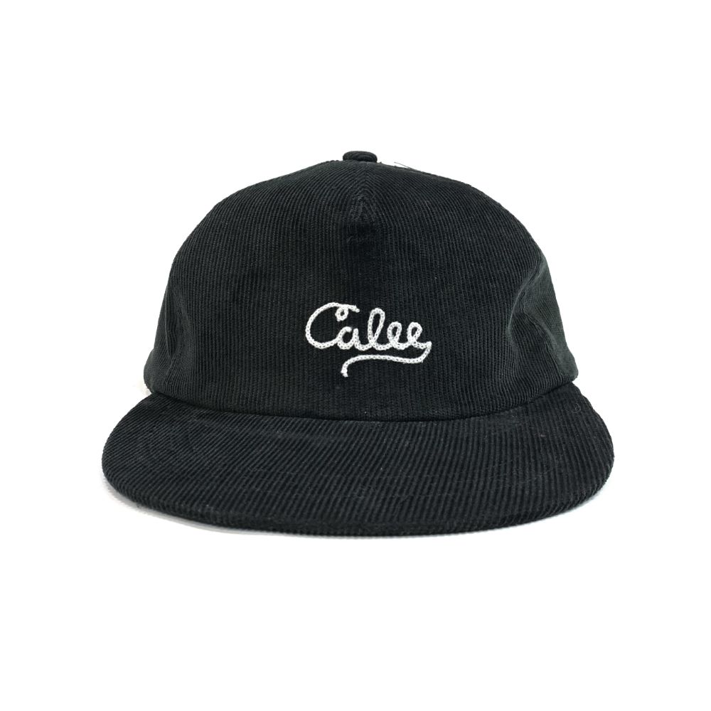 13w CORDUROY CALEE LOGO CAP (BLACK) / オリジナル ロゴ刺繍 コーデュロイ キャップ