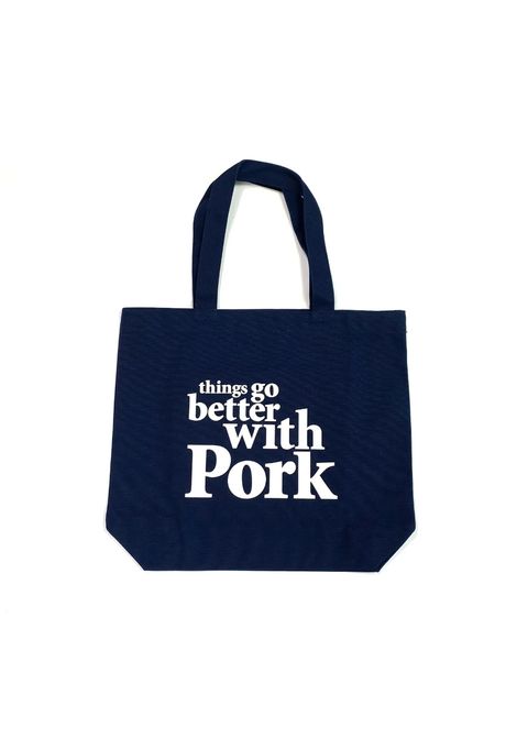 【ラスト1点】THINGS GO BETTER TOTE BAG (NAVY) / プリントトートバッグ