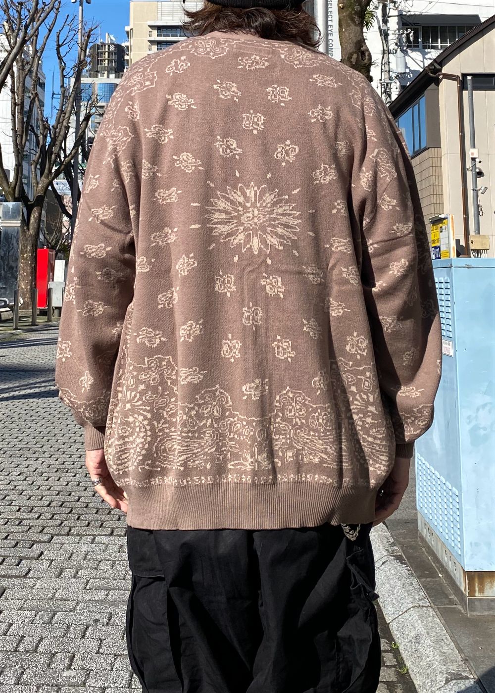 【ラスト1点】BANDANA CARDIGAN (BEIGE) / バンダナ カーディガン