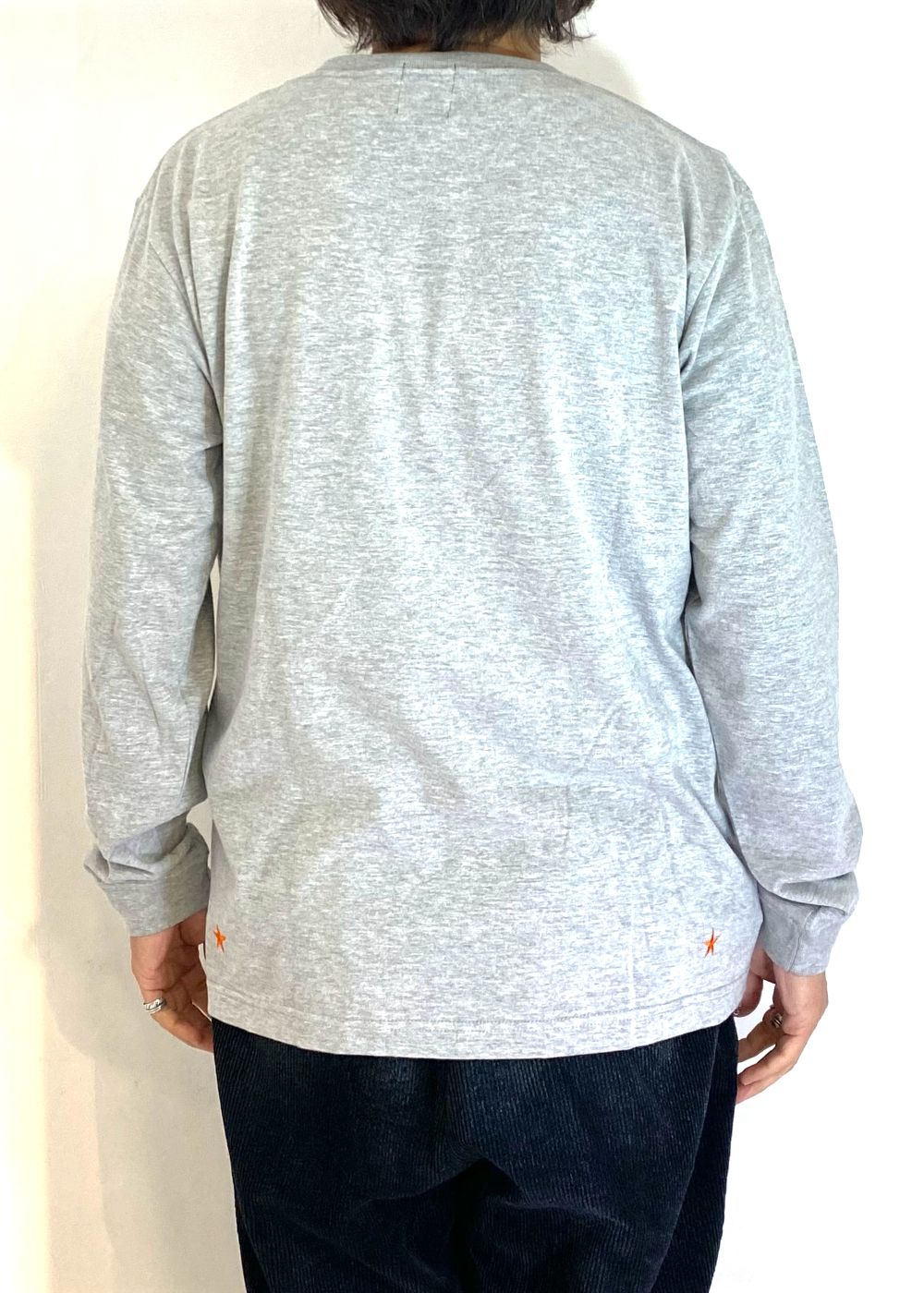 PRINT L/S TEE (M.GRAY) / ロゴ プリント ロンT