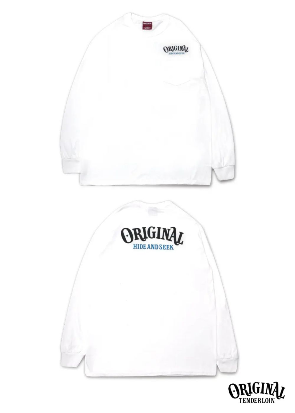 ×TENDERLOIN POCKET L/S TEE (WHITE) / テンダーロイン コラボポケットロンT