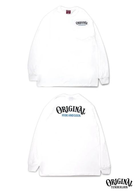 ×TENDERLOIN POCKET L/S TEE (WHITE) / テンダーロイン コラボポケットロンT