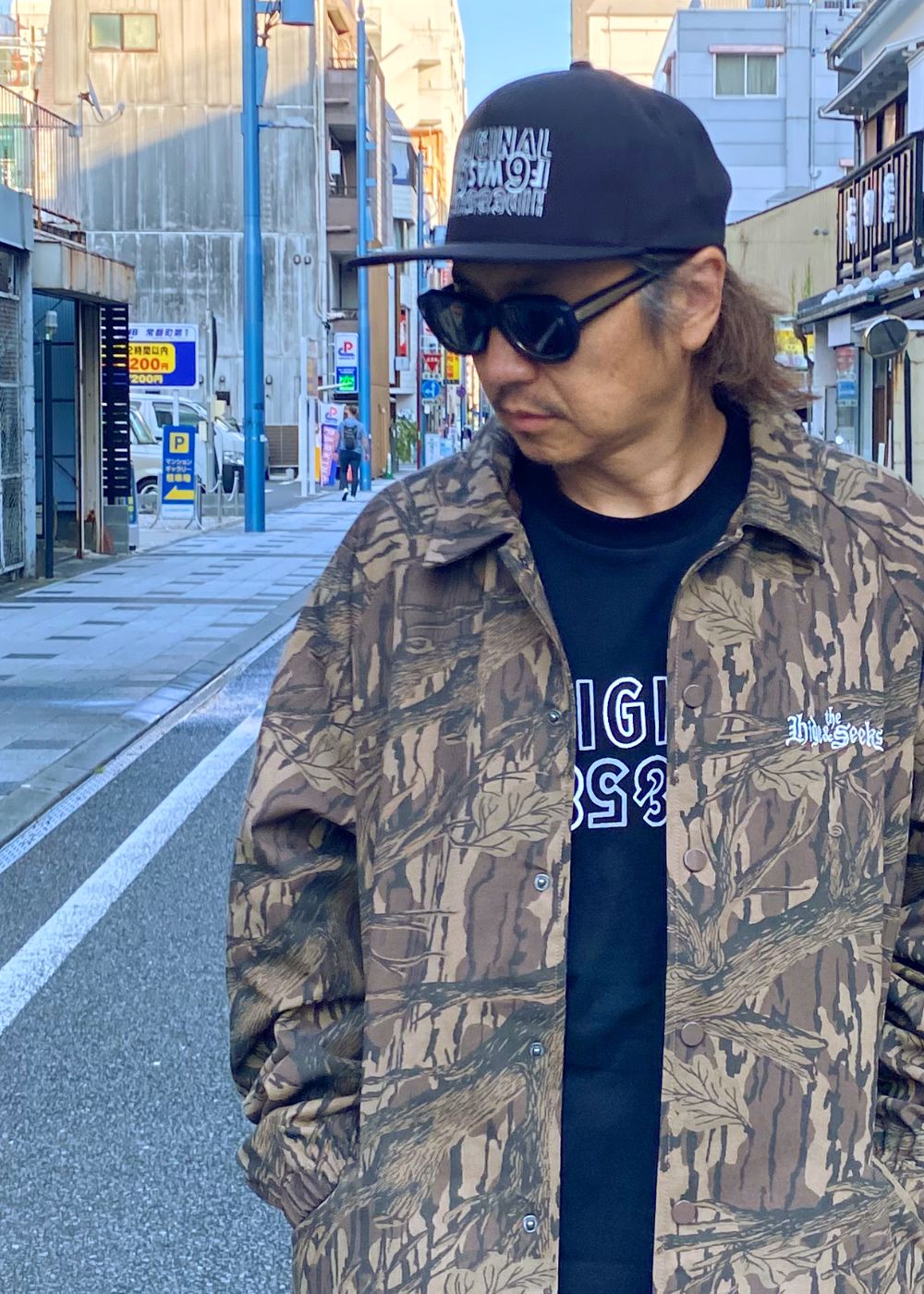 Original Trucker CAP (BLACK) / 西浦徹 コラボ ロゴ 刺繍 キャップ