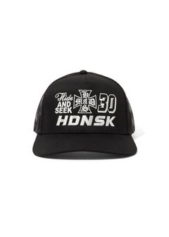 30 Mesh CAP (BLACK) / ロゴ刺繍 メッシュキャップ